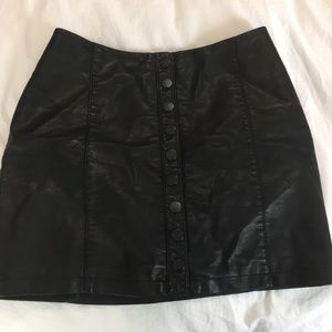 Free People Vegan Leather High Waisted Skirt!